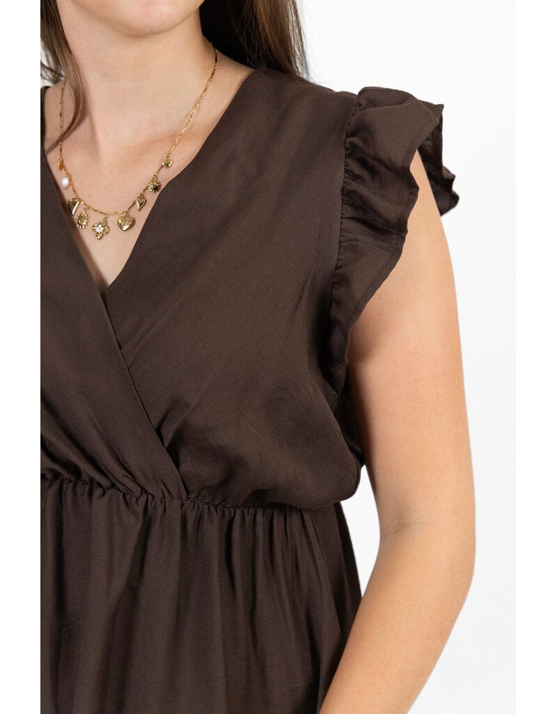 21Jewelz Jurk met ruffles - bruin