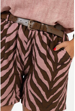 21Jewelz Short met riem & zebraprint - roze
