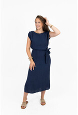 21Jewelz Effen jurk met knoopdetail - blauw