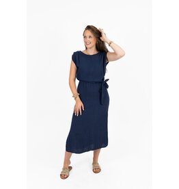 21Jewelz Effen jurk met knoopdetail - blauw