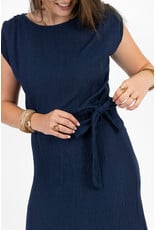 21Jewelz Effen jurk met knoopdetail - blauw