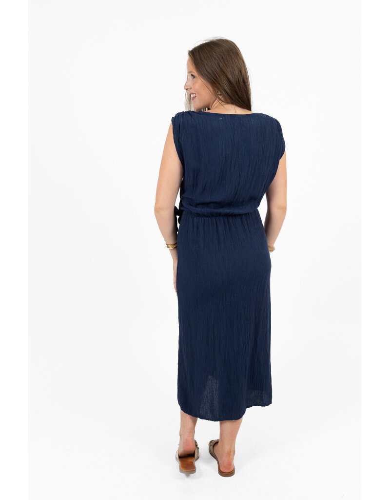 21Jewelz Effen jurk met knoopdetail - blauw