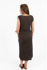 21Jewelz Effen jurk met knoopdetail - bruin