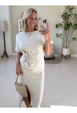 21Jewelz Lange jurk met knoopdetail - beige