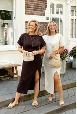 21Jewelz Lange jurk met knoopdetail - bruin