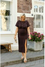 21Jewelz Lange jurk met knoopdetail - bruin