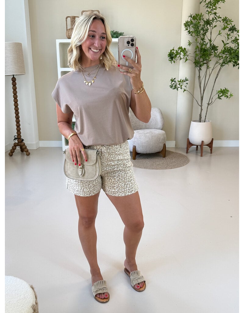 21Jewelz Jeans shortje met lichte panterprint
