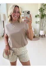 21Jewelz Jeans shortje met lichte panterprint