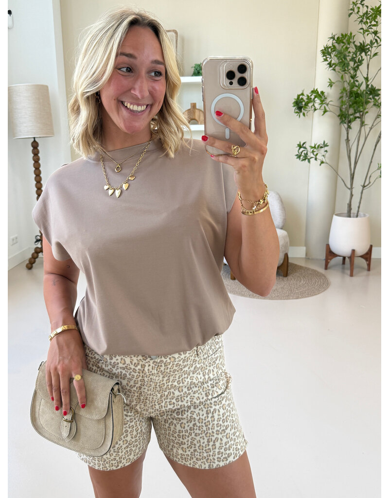 21Jewelz Jeans shortje met lichte panterprint