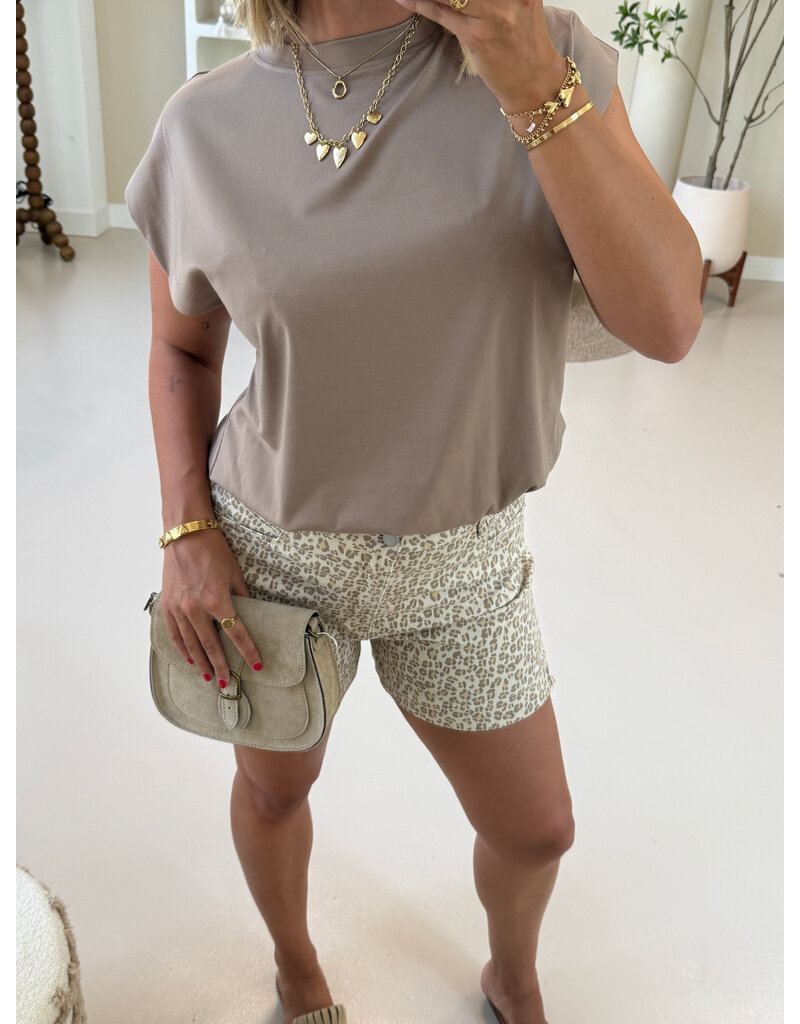 21Jewelz Jeans shortje met lichte panterprint