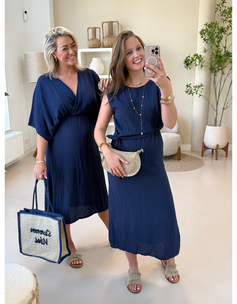 21Jewelz Losvallende zomer jurk - donkerblauw