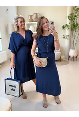21Jewelz Effen jurk met knoopdetail - blauw