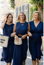21Jewelz Effen jurk met knoopdetail - blauw