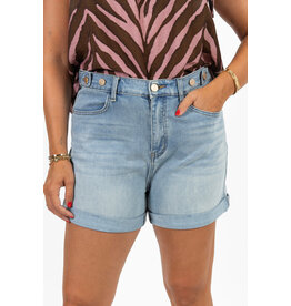 21Jewelz Jeans short met gouden knopen - blauw