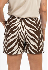 21Jewelz Short met riem & zebraprint - ecru