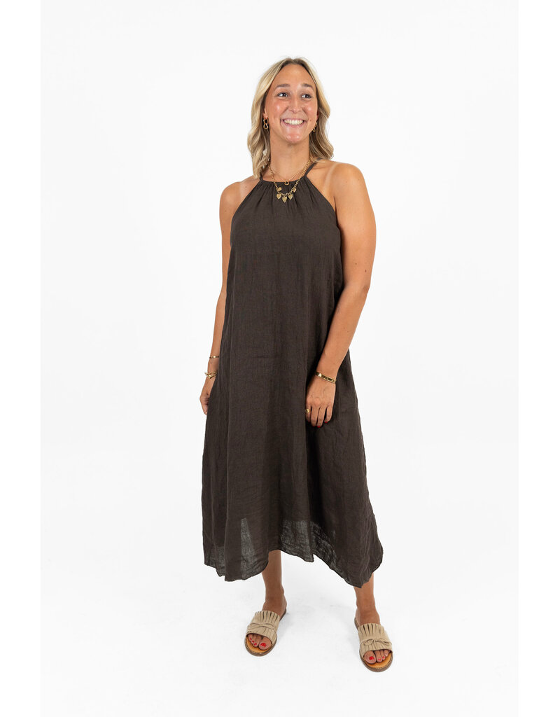 21Jewelz Effen halterjurk - bruin