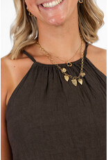 21Jewelz Effen halterjurk - bruin