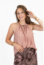 21Jewelz Effen haltertop met kralen - roze