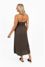21Jewelz Halter midi jurk met kralen - bruin