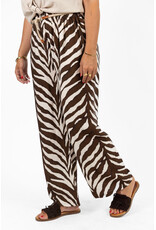 21Jewelz Zomer pantalon met ceintuur en zebraprint - ecru
