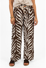 21Jewelz Zomer pantalon met ceintuur en zebraprint - ecru