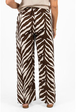 21Jewelz Zomer pantalon met ceintuur en zebraprint - ecru