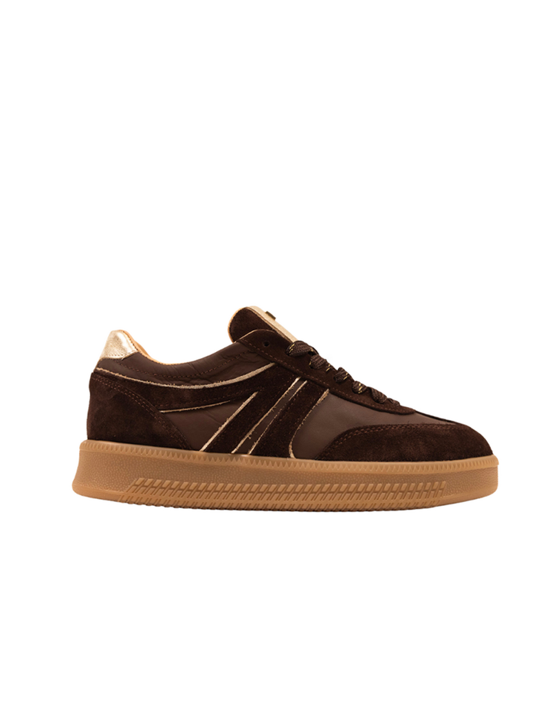 Babouche Babouche | Sneaker Jilly - dark brown/gold