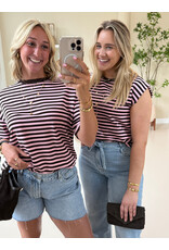 21Jewelz Mouwloos shirt gestreept - bruin/roze