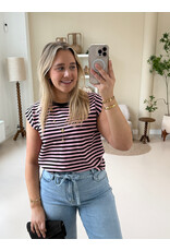21Jewelz Mouwloos shirt gestreept - bruin/roze