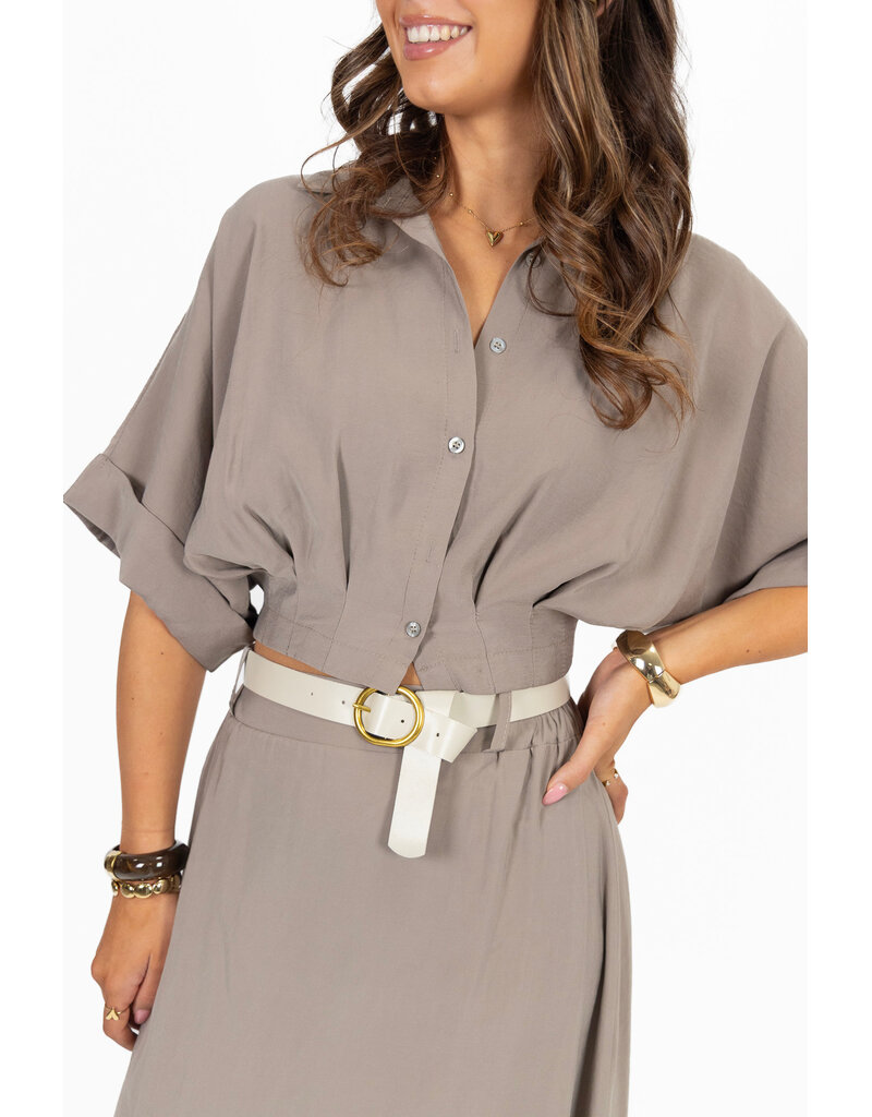 21Jewelz Blousje met elastiek - taupe