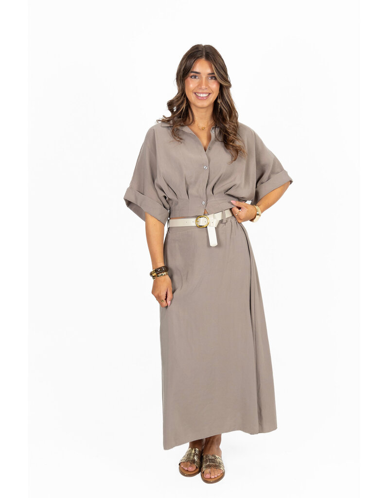 21Jewelz Blousje met elastiek - taupe