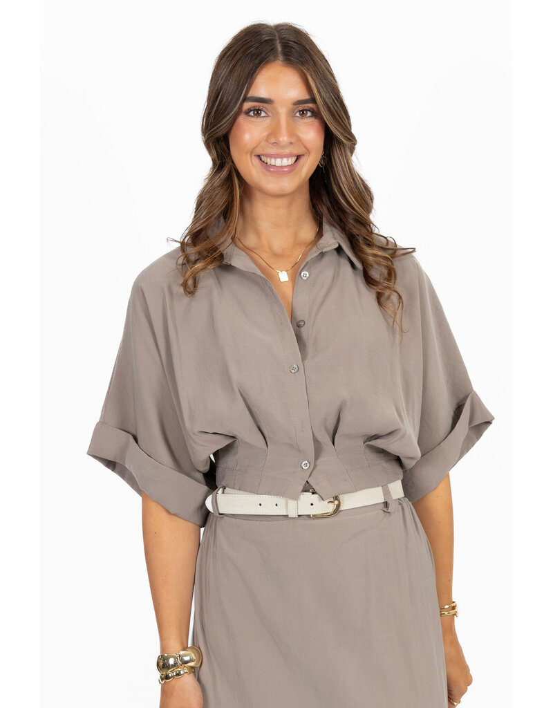 21Jewelz Blousje met elastiek - taupe