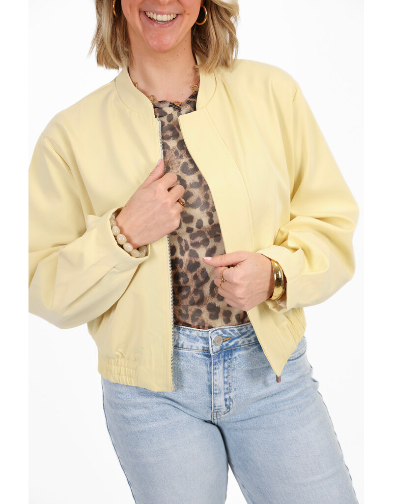 21Jewelz Basic bomber jasje - geel