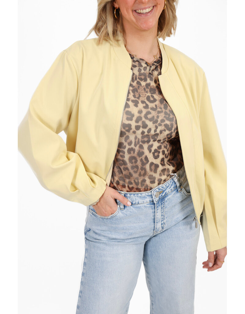 21Jewelz Basic bomber jasje - geel
