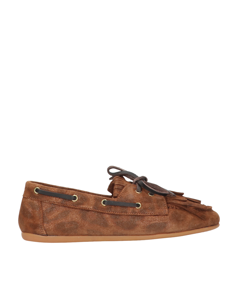 Tango Tango | Jeanne moccasin - cognac fantasy suede