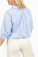 21Jewelz Effen blouse met driekwart pofmouw - blauw