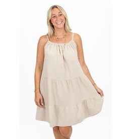 21Jewelz Mousseline zomer jurkje - beige