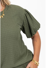 21Jewelz Losvallende co-ord set met pofmouwtjes - groen