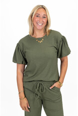 21Jewelz Losvallende co-ord set met pofmouwtjes - groen