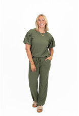 21Jewelz Losvallende co-ord set met pofmouwtjes - groen