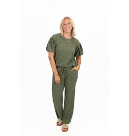 21Jewelz Losvallende co-ord set met pofmouwtjes - groen