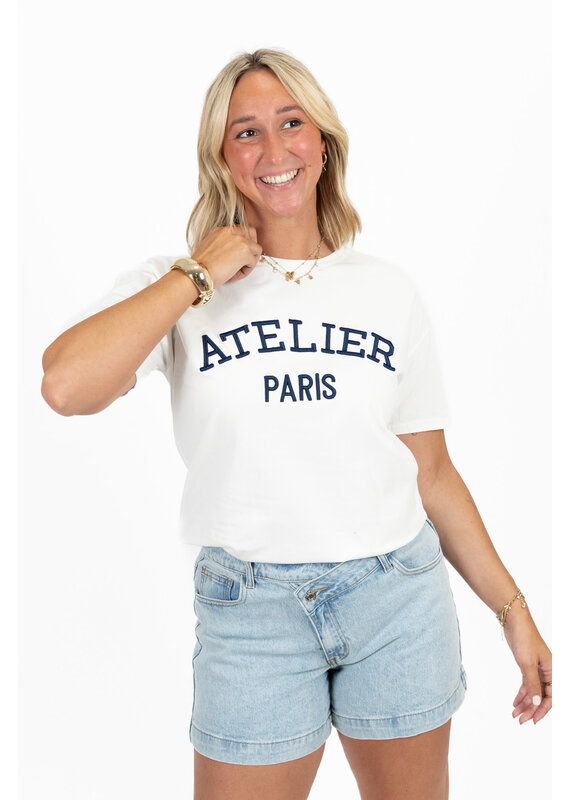 21Jewelz T-shirt Atelier - wit/donkerblauw