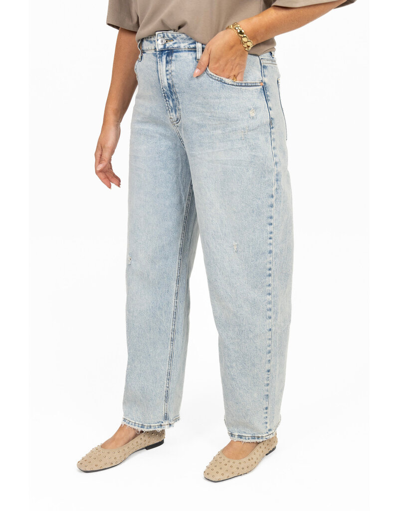 21Jewelz Destroyed barrel jeans - blauw