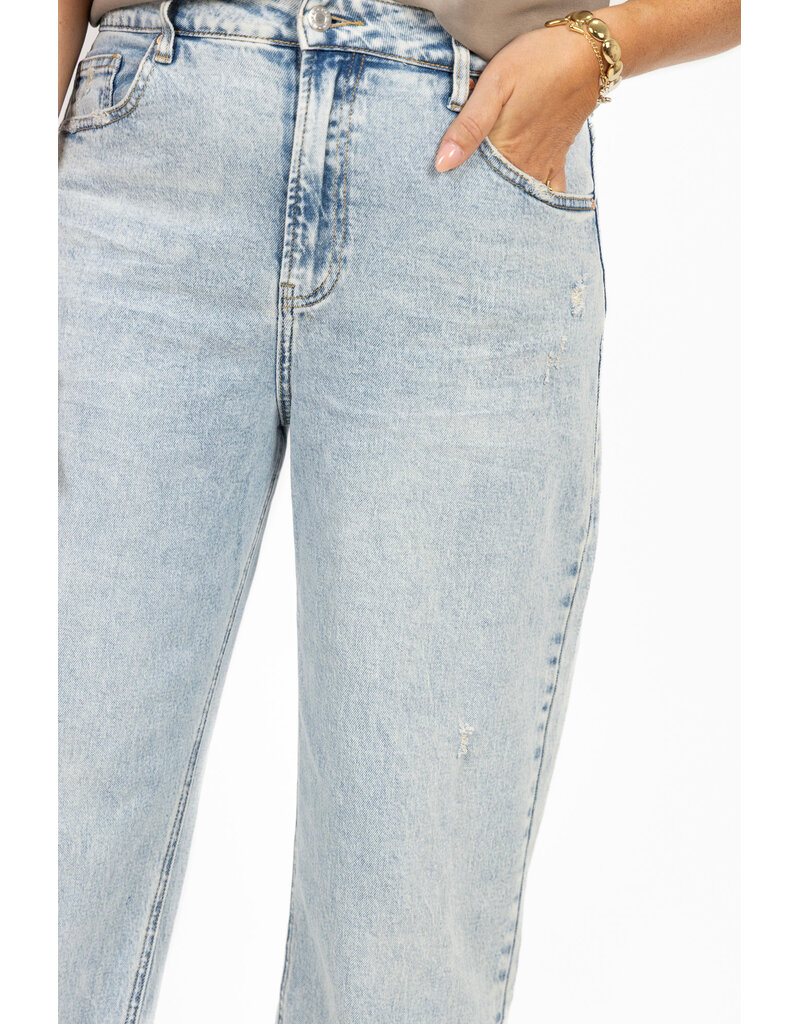 21Jewelz Destroyed barrel jeans - blauw