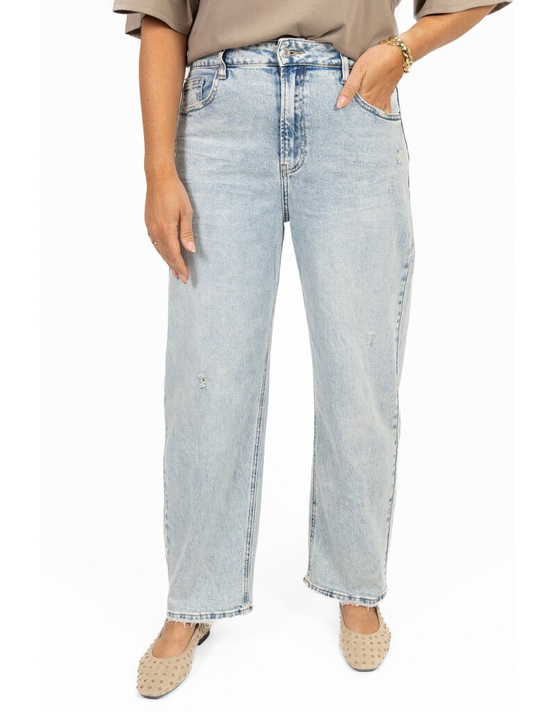 21Jewelz Destroyed barrel jeans - blauw