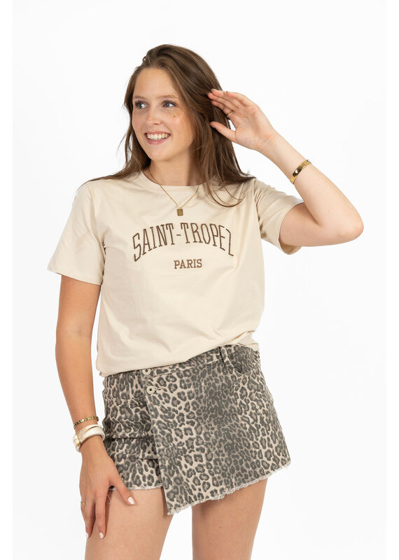 21Jewelz T-shirt Saint-Tropez - beige/bruin