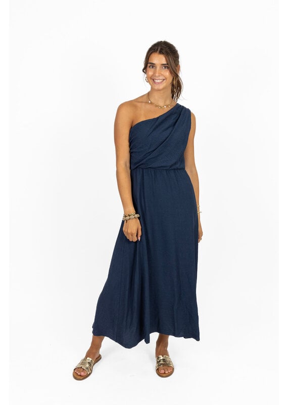 21Jewelz One shoulder jurk - donkerblauw