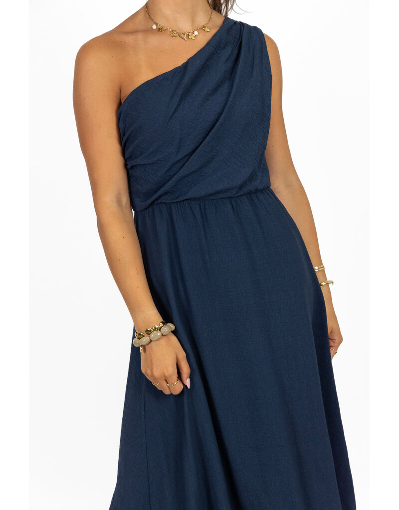 21Jewelz One shoulder jurk - donkerblauw