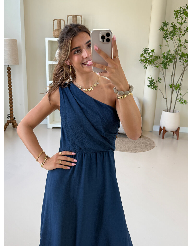 21Jewelz One shoulder jurk - donkerblauw