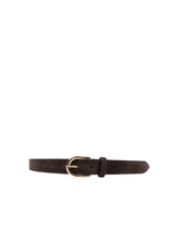 21Jewelz Musthave gold detailed riem - suede donkerbruin
